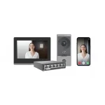 (UN-KIT201SPOE)VIDEOPHONE UNIVIEW IP VILLA KIT: 201S+372S+NSW2020 SDCARD+SWITCH POE: